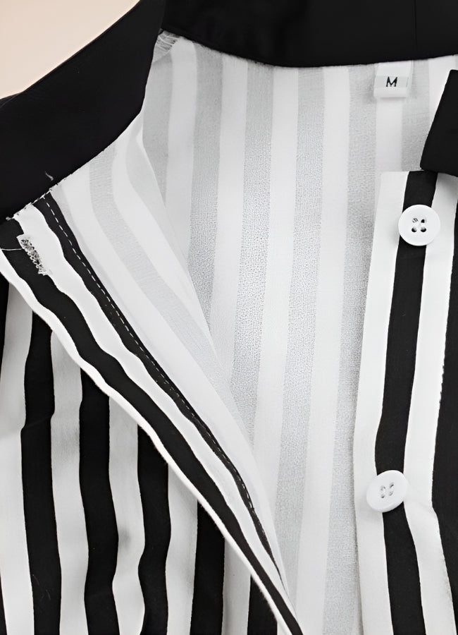 Bowknot Striped Steampunk Dress - Steampunk Australia