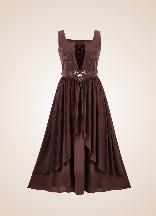 Brown Renaissance Steampunk Corset Dress - Steampunk Australia