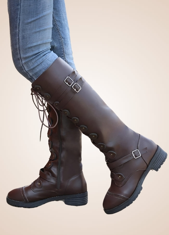 Brown Steampunk Buckles Boots - Steampunk Australia