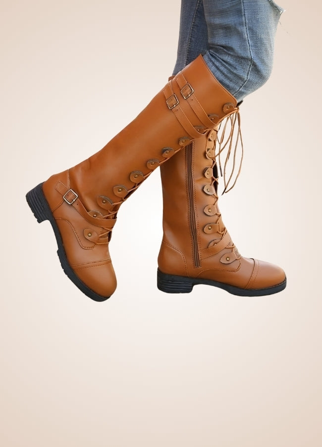 Brown Steampunk Buckles Boots - Steampunk Australia