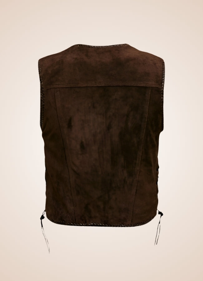 Brown Steampunk Motorcycle Vest - Steampunk Australia