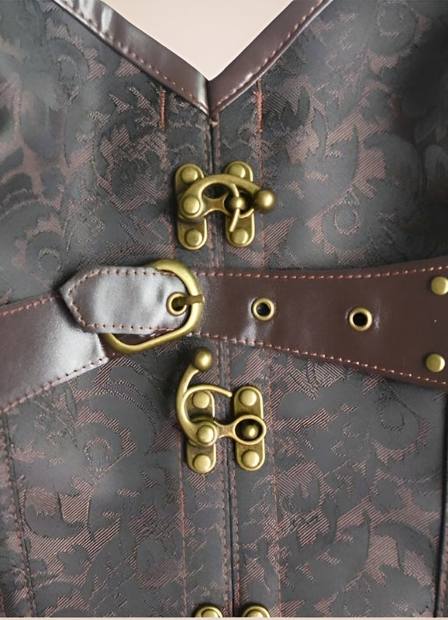 Brown Steampunk Pirate Corset - Steampunk Australia