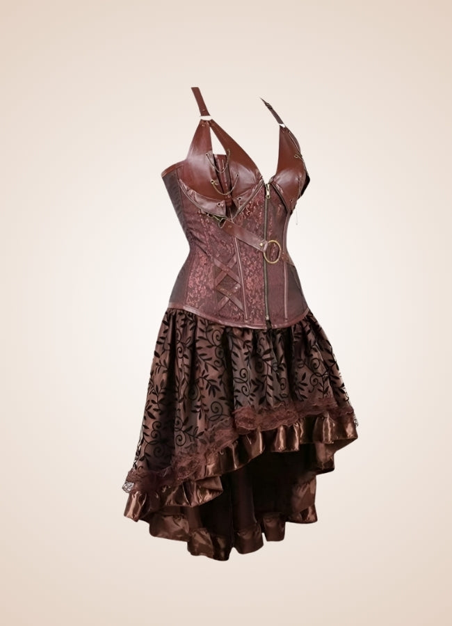 Brown Steampunk Pirate Dress - Steampunk Australia