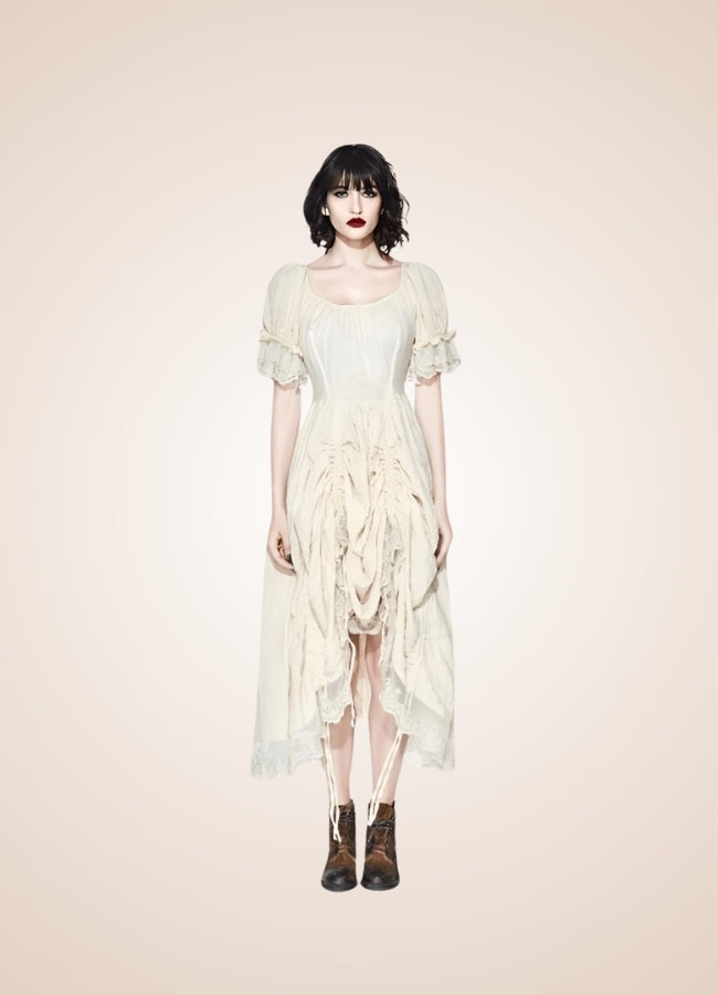 Creamy White Steampunk Dress - Steampunk Australia