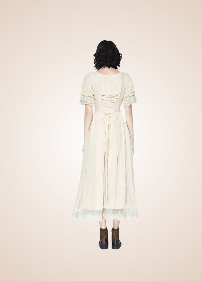 Creamy White Steampunk Dress - Steampunk Australia