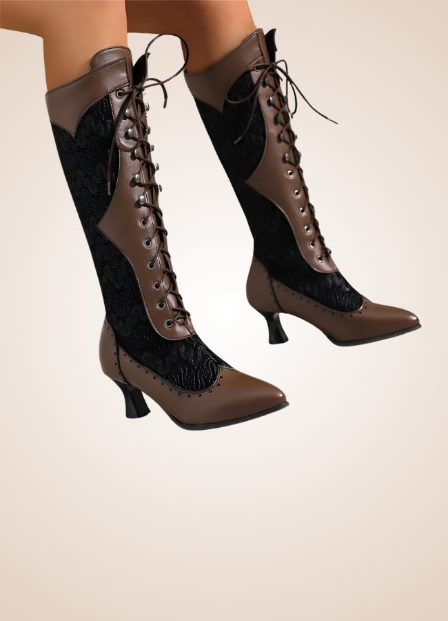 Cross-strap Women's Steampunk Boots - Steampunk Australia