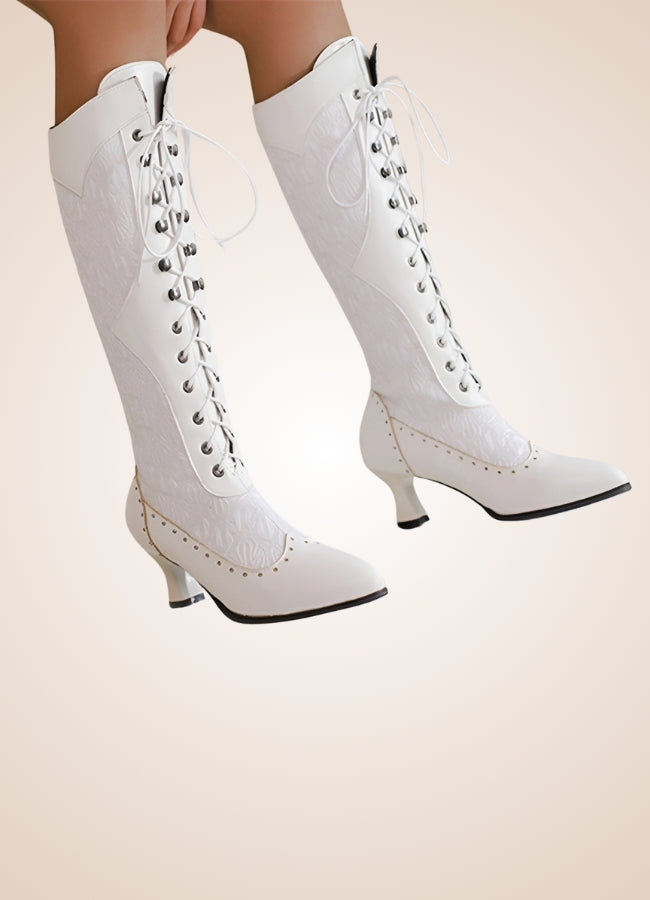 Cross-strap Women's Steampunk Boots - Steampunk Australia