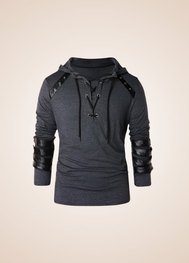 Dark Gray Steampunk Hooded Sweatshirt - Steampunk Australia