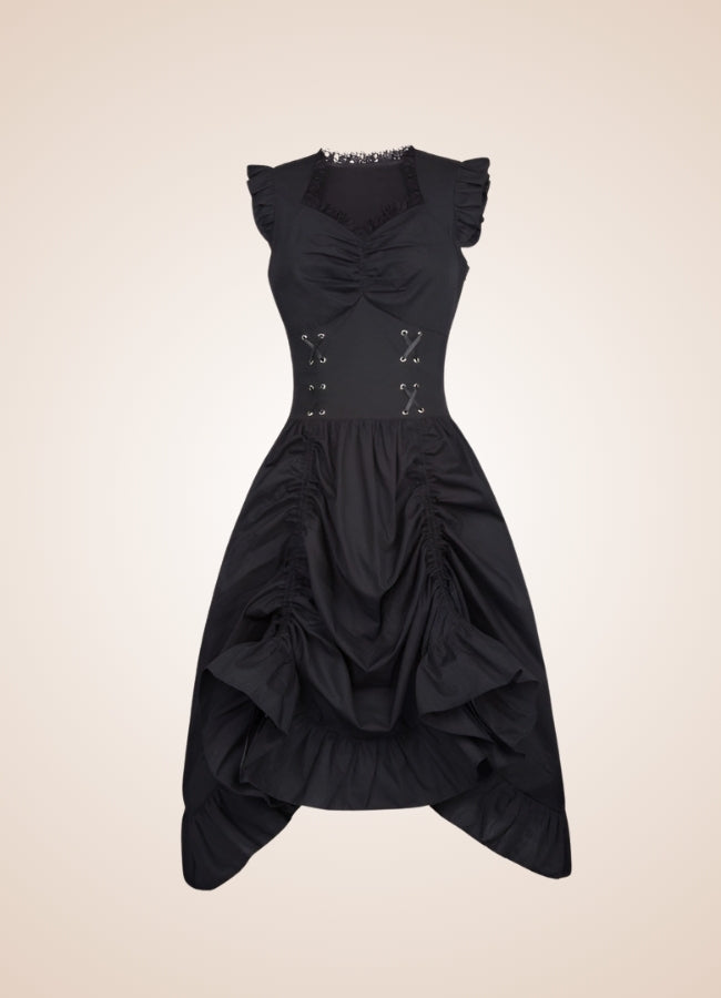Elegant V Neck Steampunk Dress - Steampunk Australia
