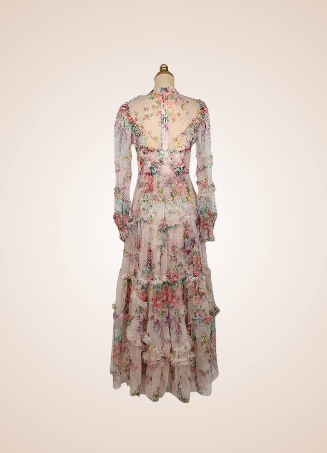 Floral Lace Steampunk Dress - Steampunk Australia