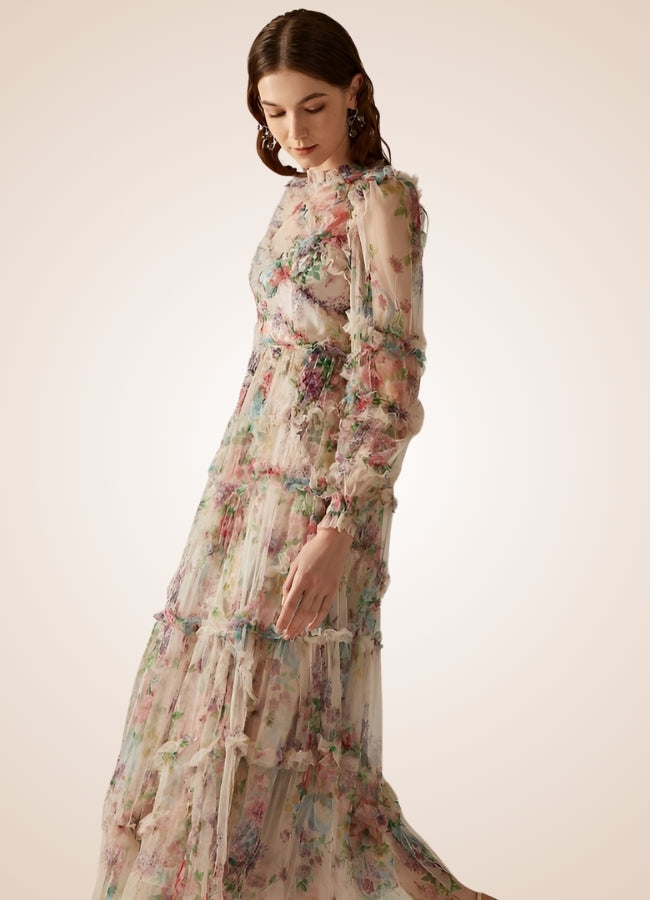 Floral Lace Steampunk Dress - Steampunk Australia