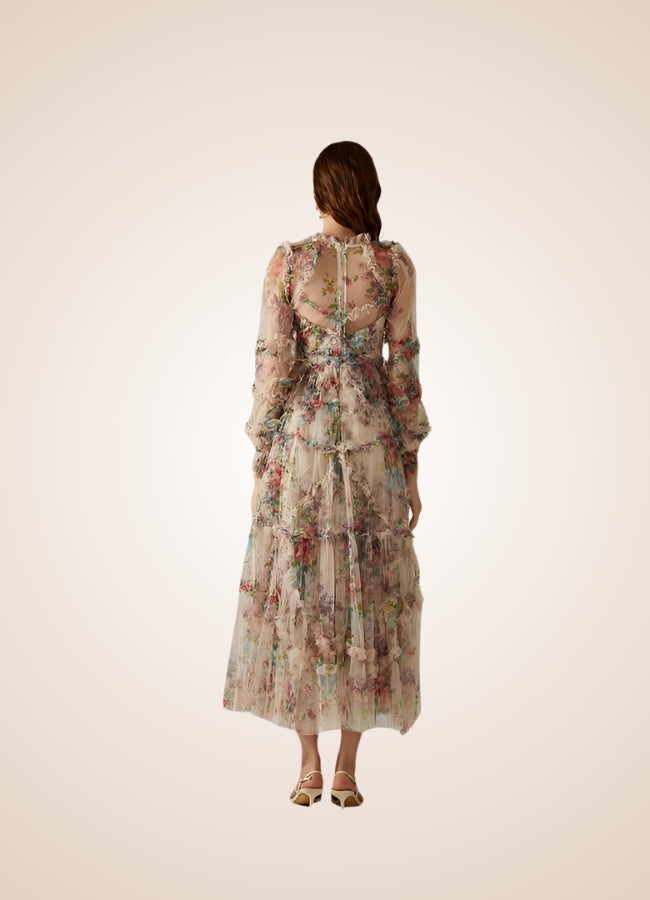 Floral Lace Steampunk Dress - Steampunk Australia