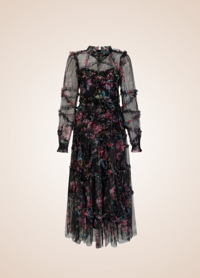 Floral Lace Steampunk Dress - Steampunk Australia