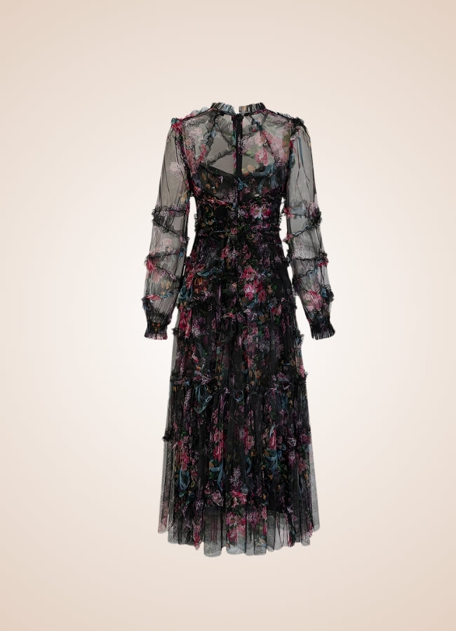 Floral Lace Steampunk Dress - Steampunk Australia