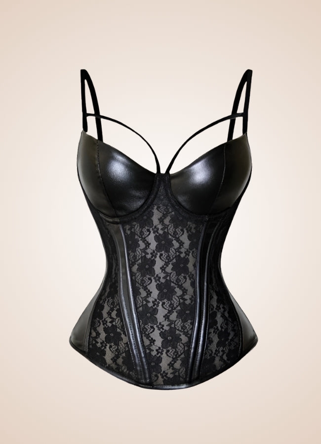 Flower Pattern Steampunk Bustier - Steampunk Australia