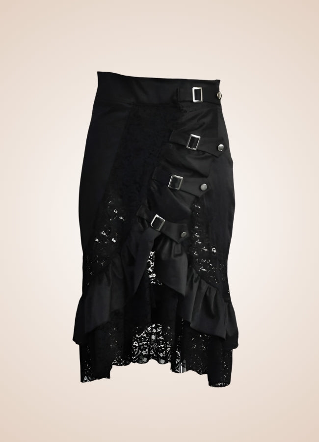 Front Buckle Steampunk Skirt - Steampunk Australia