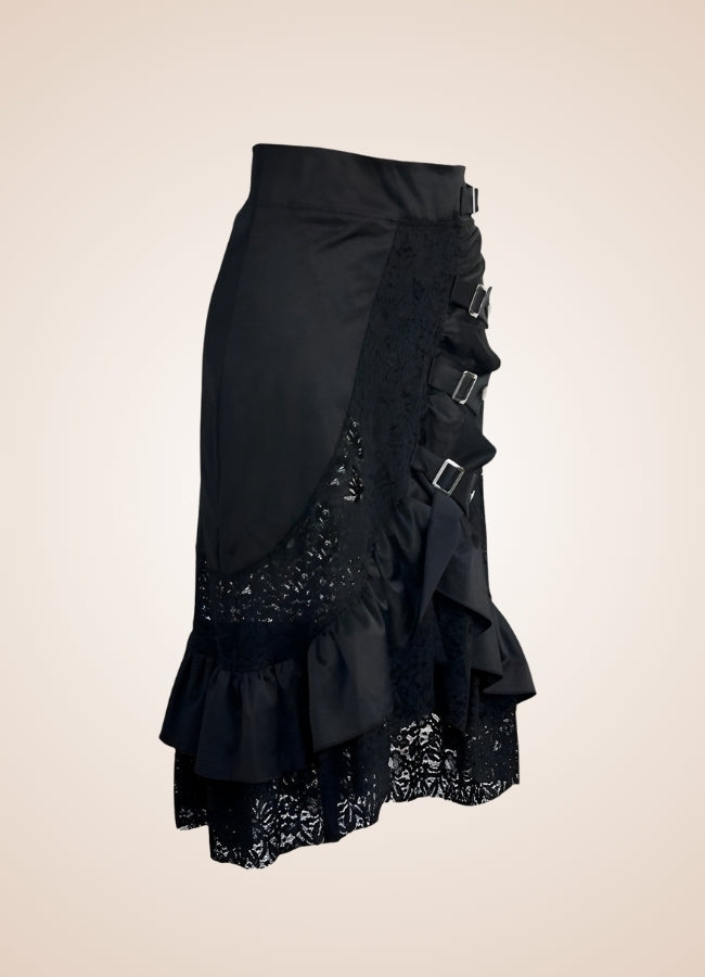 Front Buckle Steampunk Skirt - Steampunk Australia