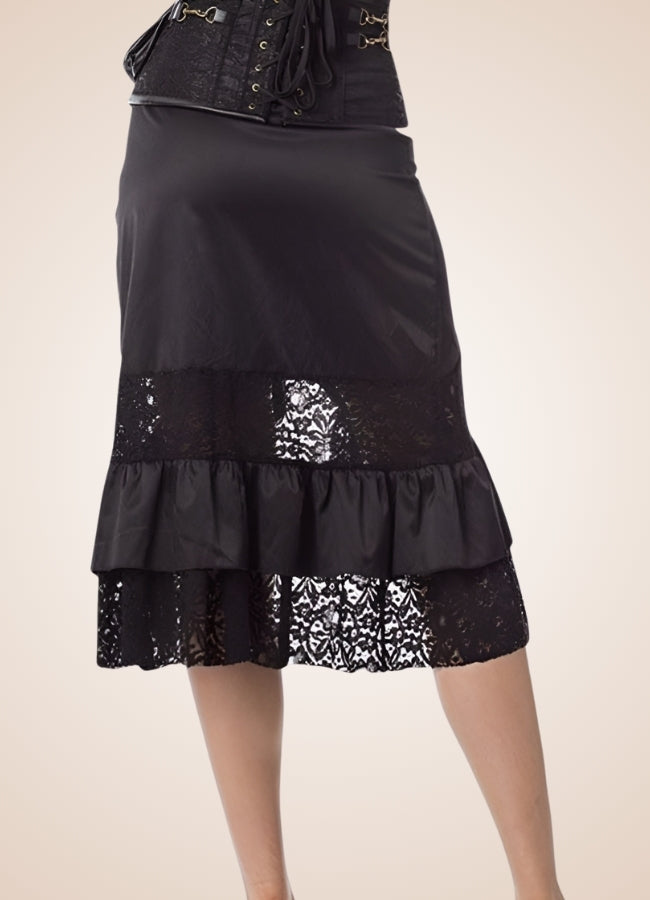 Front Buckle Steampunk Skirt - Steampunk Australia