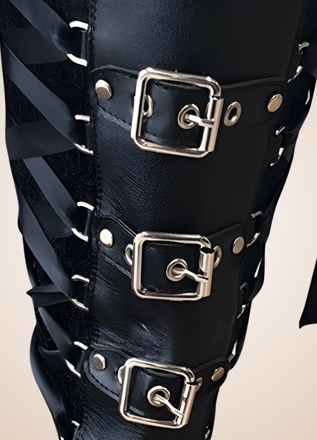 Gothic Belt Buckle Boots - Steampunk Australia