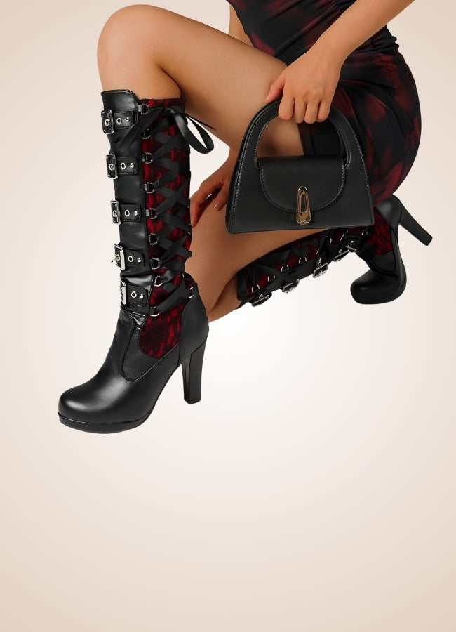 Gothic Belt Buckle Boots - Steampunk Australia