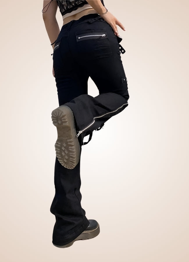 Gothic Emo Zipper Pants - Steampunk Australia