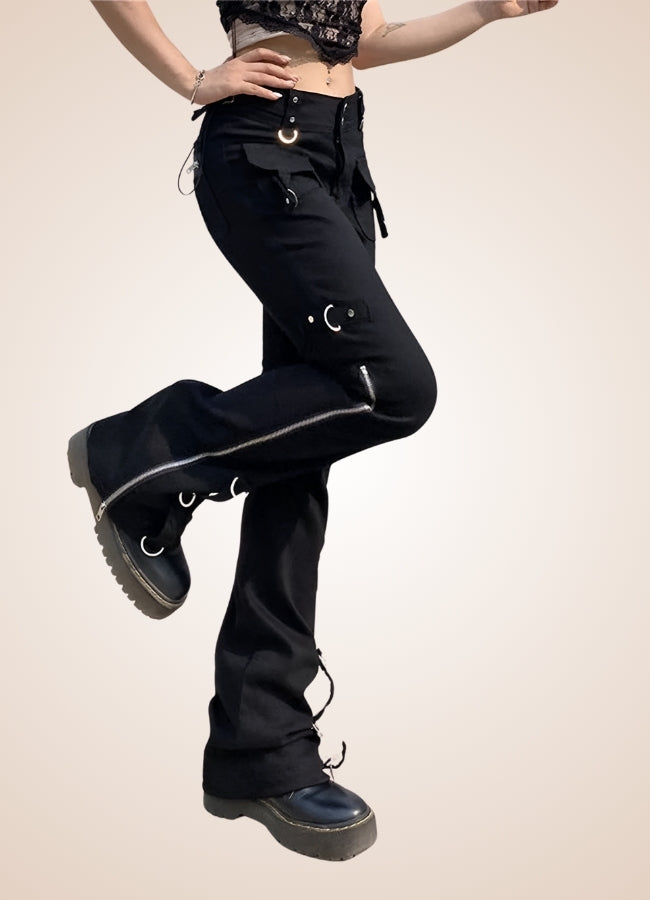 Gothic Emo Zipper Pants - Steampunk Australia