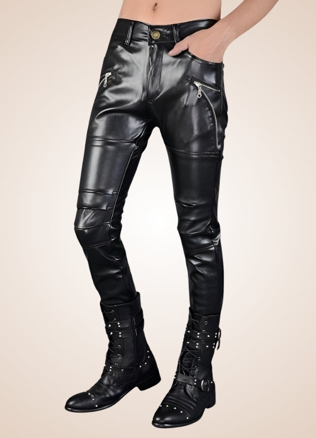 Gothic Faux Leather Pants - Steampunk Australia