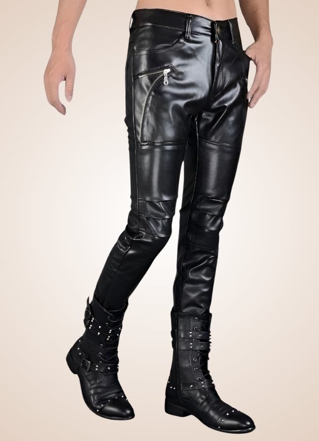 Gothic Faux Leather Pants - Steampunk Australia