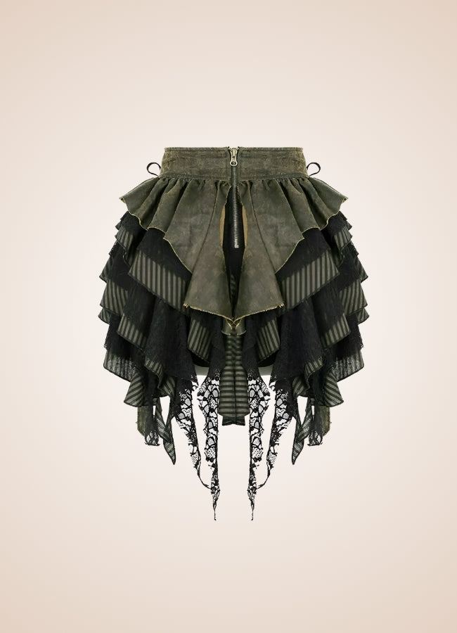 Gothic Flat Bone Lolita Skirt - Steampunk Australia