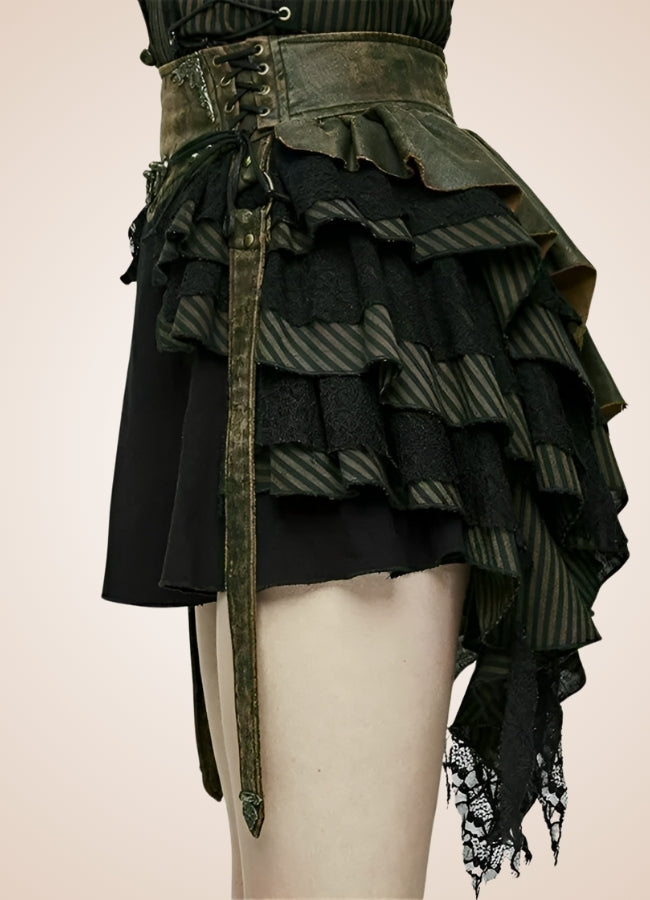Gothic Flat Bone Lolita Skirt - Steampunk Australia