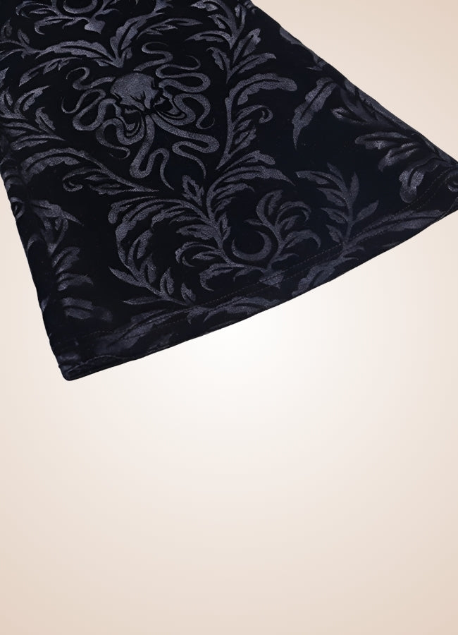 Gothic High Waist Jacquard Pants - Steampunk Australia