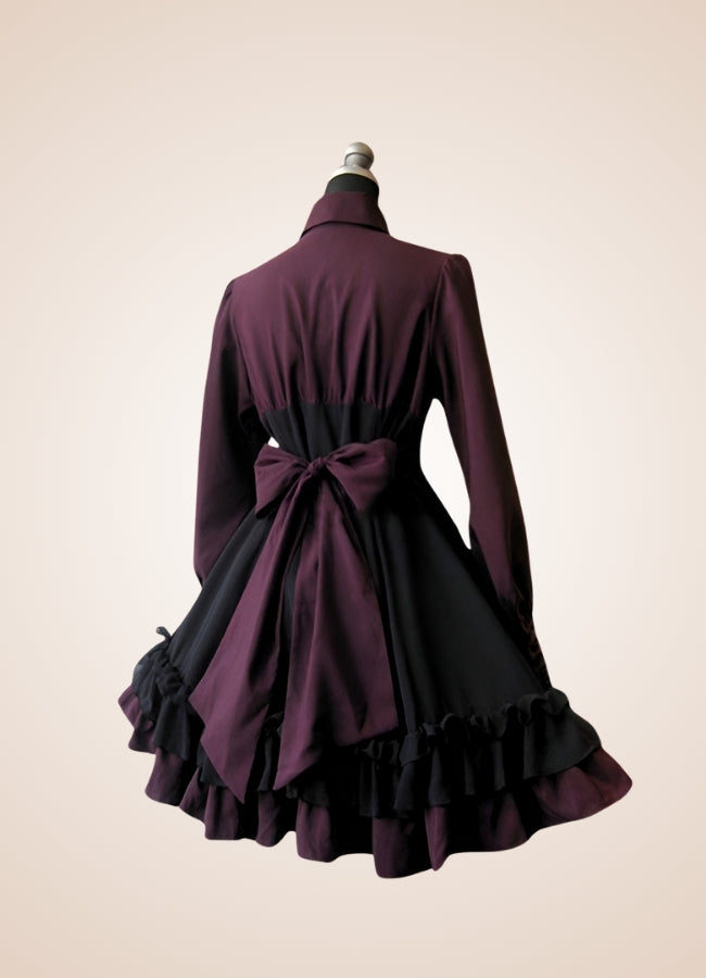 Gothic Medieval Burgundy Dress - Steampunk Australia
