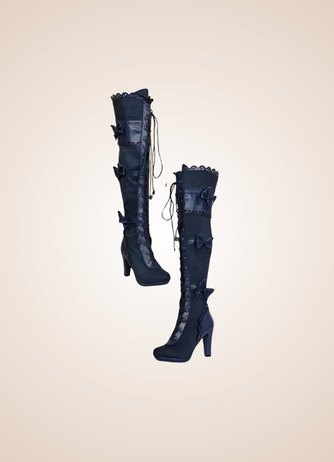 Gothic Over The Knee Boots - Steampunk Australia