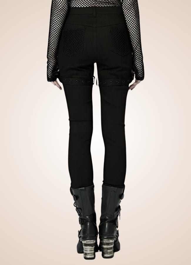 Gothic Punk Hollow Mesh Pants - Steampunk Australia