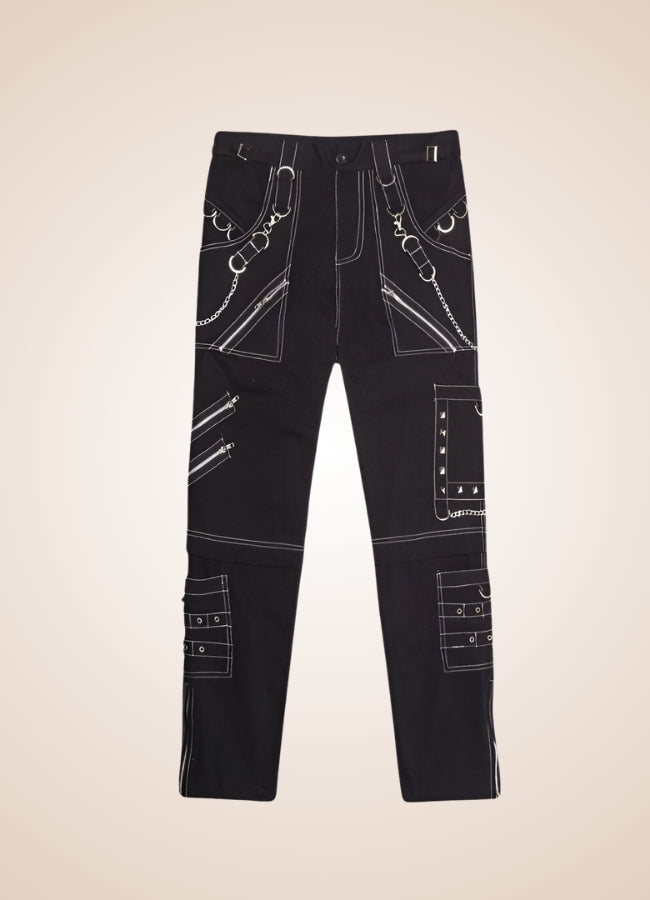 Gothic Punk Rock Rivet Pants - Steampunk Australia