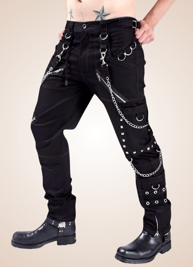 Gothic Punk Rock Rivet Pants - Steampunk Australia