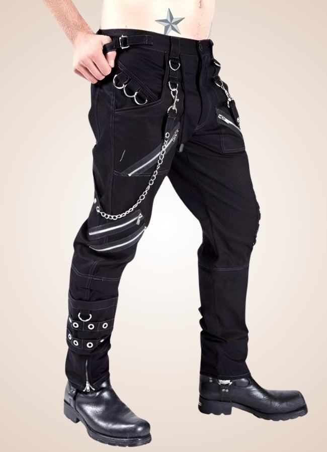 Gothic Punk Rock Rivet Pants - Steampunk Australia