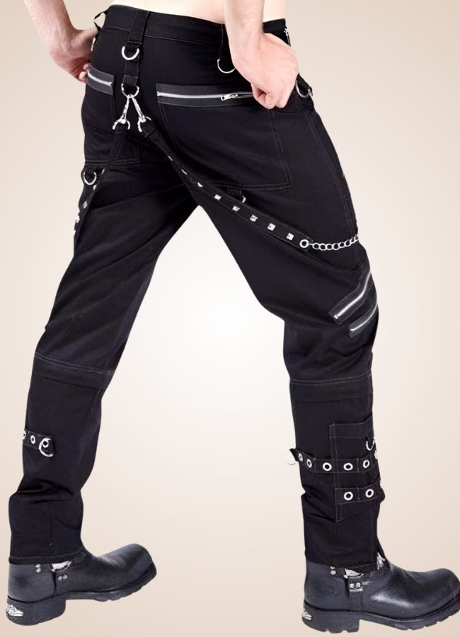Gothic Punk Rock Rivet Pants - Steampunk Australia