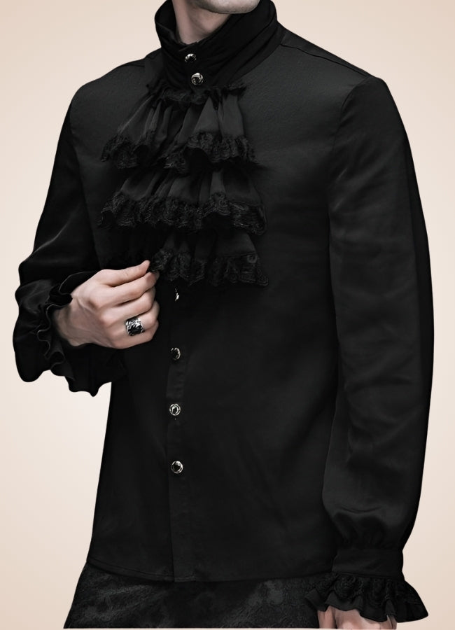 Gothic Ruffle Steampunk Shirt - Steampunk Australia