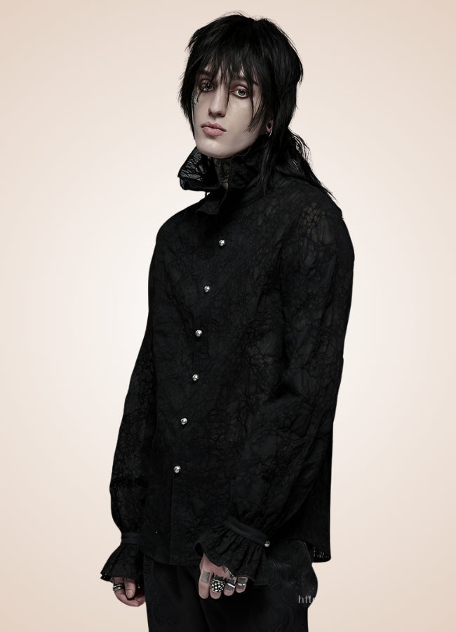 Gothic Steampunk Flounce Tie Shirt - Steampunk Australia
