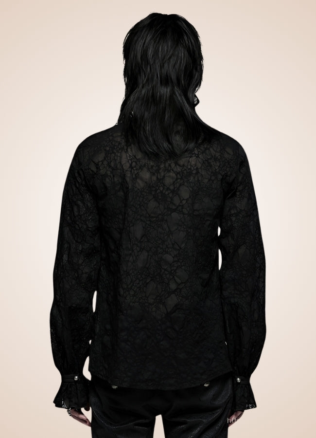 Gothic Steampunk Flounce Tie Shirt - Steampunk Australia