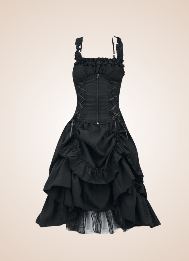 Gothic Victorian Long Dress - Steampunk Australia