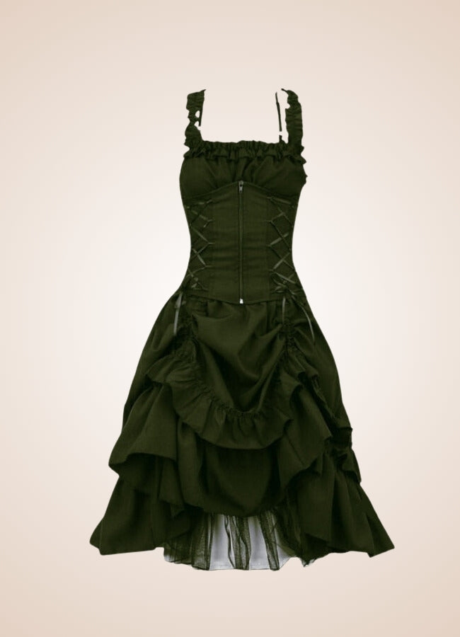 Gothic Victorian Long Dress - Steampunk Australia