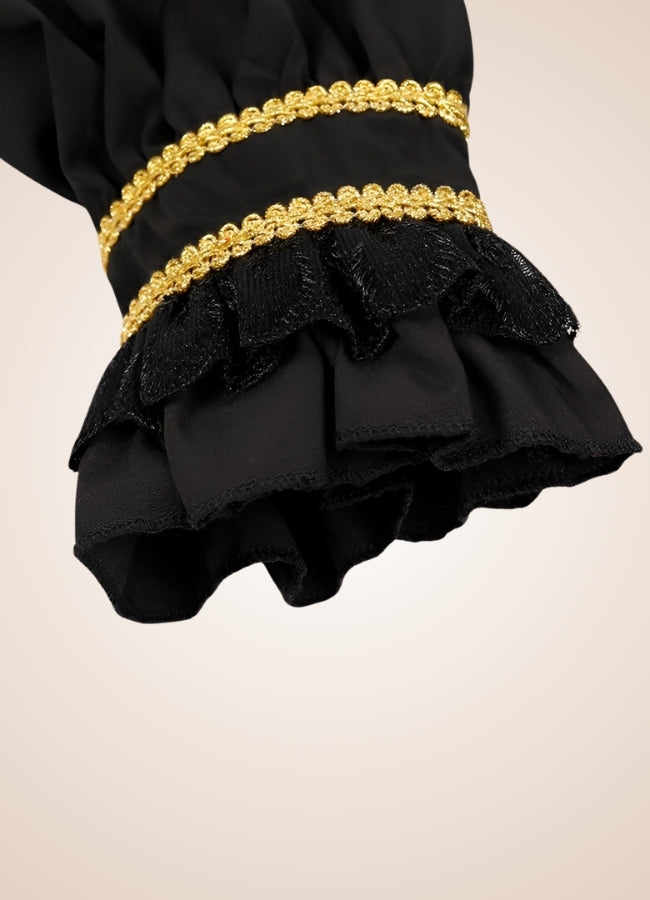 Gothic Vintage Black Shirt - Steampunk Australia
