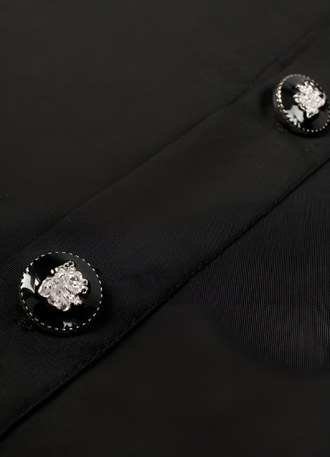 Gothic Vintage Black Shirt - Steampunk Australia