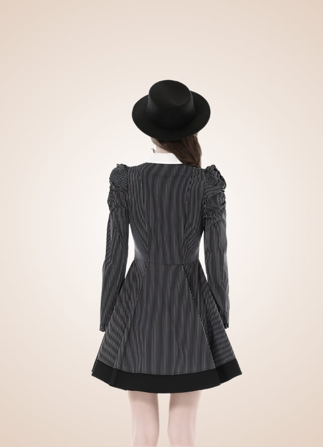 Gray Steampunk Ruffle Dress - Steampunk Australia