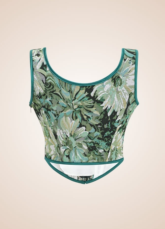 Green Renaissance Steampunk Corset - Steampunk Australia