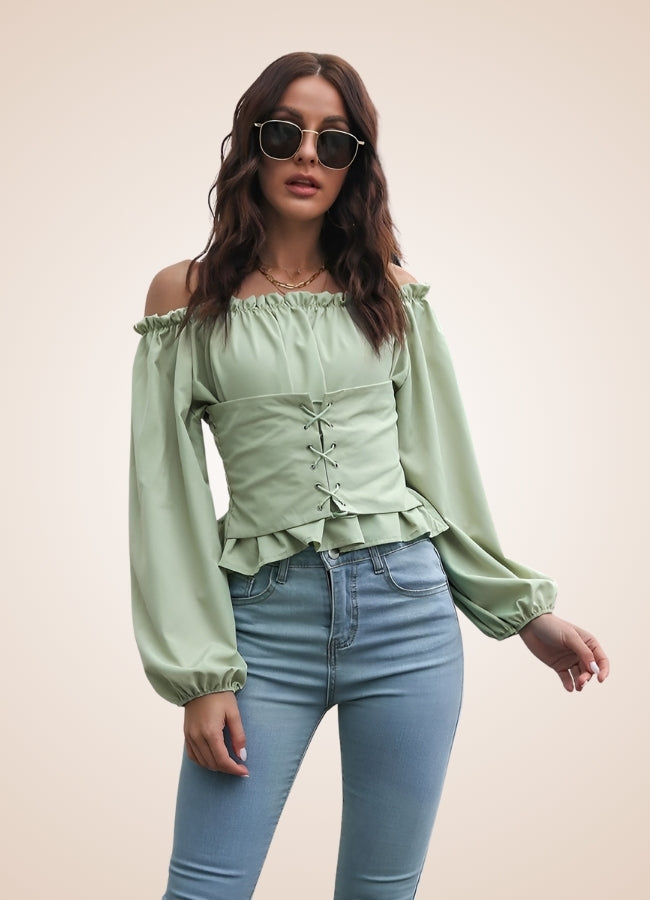 Green Steampunk Blouse - Steampunk Australia