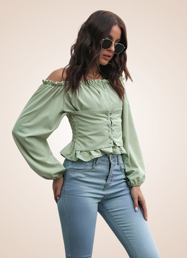 Green Steampunk Blouse - Steampunk Australia