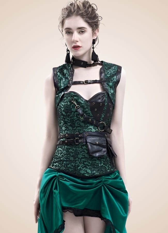 Green Steampunk Dress - Steampunk Australia
